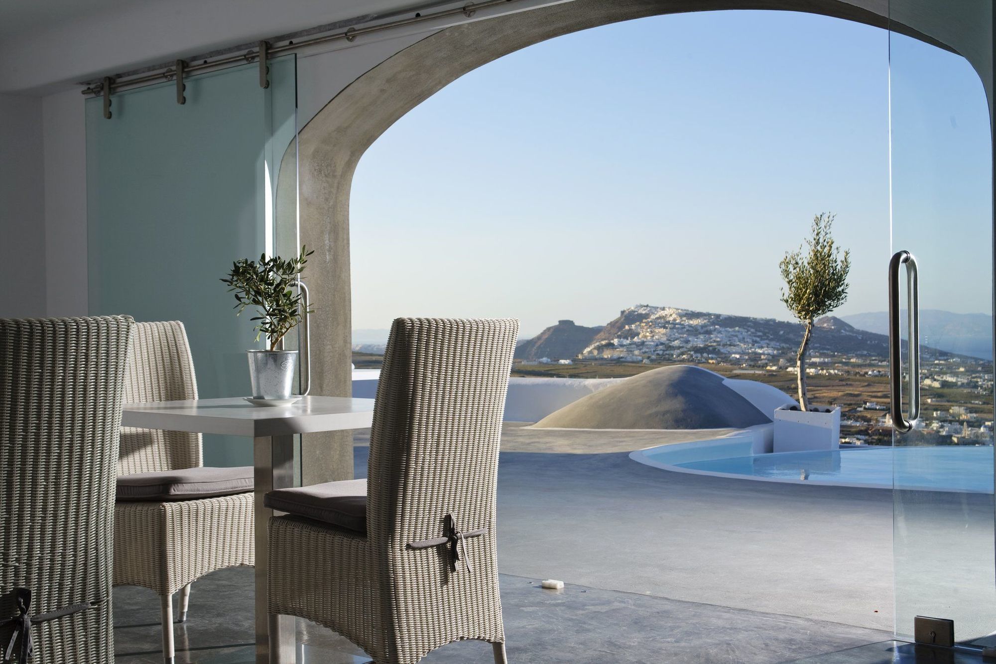 Carpe Diem Santorini Pýrgos المطعم الصورة